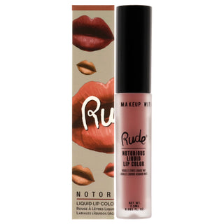 Rude Cosmetics Notorious Liquid Lip Color in Obscene Gesture - Long Lasting Lipstick for Women - 0.1 oz