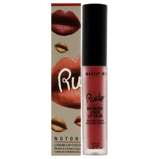 Notorious Liquid Lip Color - Radical Red by Rude Cosmetics for Women - 0.1 oz Lipstick