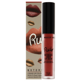 Notorious Liquid Lip Color - Poison Fruit by Rude Cosmetics for Women - 0.1 oz Lipstick
