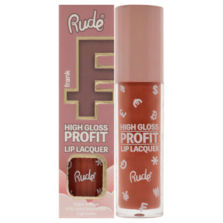 Rude Cosmetics High Gloss Profit Lip Lacquer in Shade Frank for Women - 0.141 oz Lip Gloss
