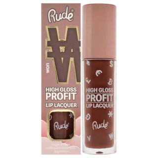 High Gloss Profit Lip Lacquer by Rude Cosmetics for Women - 0.141 oz Lip Gloss