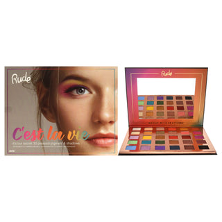 C'est La Vie 30 Eyeshadow Palette by Rude Cosmetics for Women - 1.13 oz Eye Shadow - Long Lasting, Highly Pigmented Eye Makeup Palette