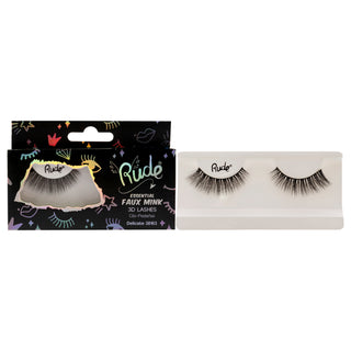 Rude Cosmetics Essential Faux Mink 3D Lashes - Delicate for Women - 1 Pc Pair