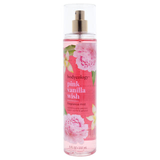 Bodycology Pink Vanilla Wish Fragrance Mist for Women - 8 oz, Long Lasting Scent