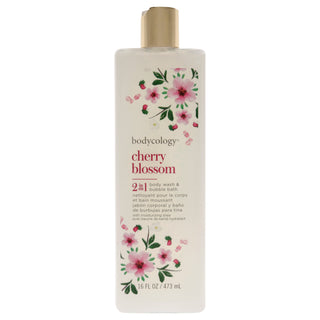 Bodycology Cherry Blossom 2 in 1 Body Wash and Bubble Bath for Women - 16 oz Body Wash