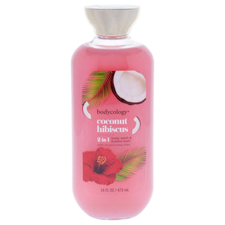 Bodycology Coconut Hibiscus 2 in 1 Body Wash and Bubble Bath for Women - 16 oz