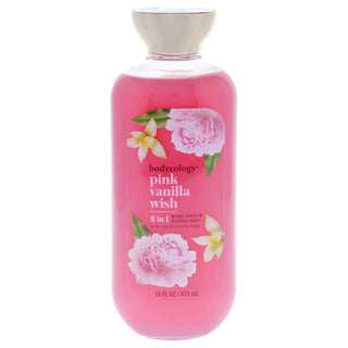 Bodycology Pink Vanilla Wish 2-in-1 Body Wash and Bubble Bath for Women - 16 oz, Pink Vanilla Wish Body Wash and Bubble Bath