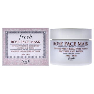 Fresh Rose Face Mask for Women - 1 oz - Hydrating and Soothing Skincare Mask
