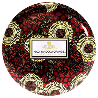Voluspa Japonica Collection 3 Wick Tin Candle - Goji Tarocco Orange for Unisex - 12 oz Candle