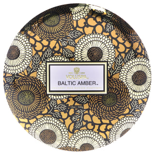 Voluspa Japonica Collection 3 Wick Tin Candle - Baltic Amber for Unisex - 12 oz Candle