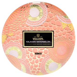Voluspa Japonica Collection 3 Wick Tin Candle - Kalahari Watermelon for Unisex - 12 oz Candle
