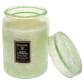Voluspa Japonica Collection Large White Cypress Candle for Unisex - 18 oz Candle