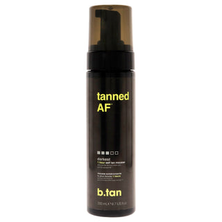 Get a Sun-Kissed Glow with B.Tan Tanned Af Self Tan Mousse - 6.7 oz Mousse for Men and Women