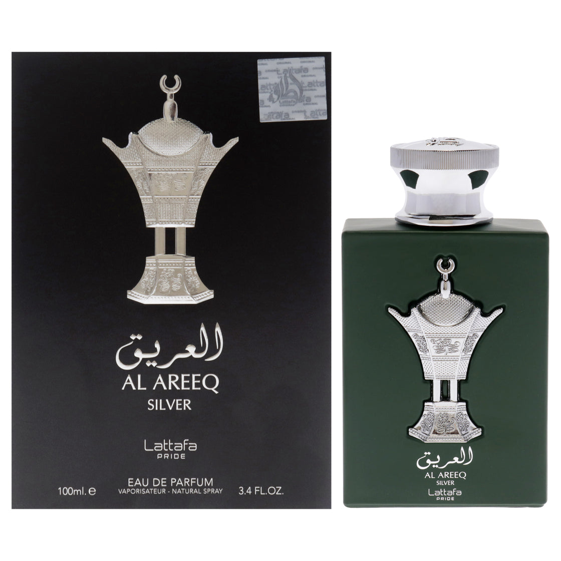 Pride Al Areeq Silver by Lattafa for Men - 3.4 oz EDP Spray