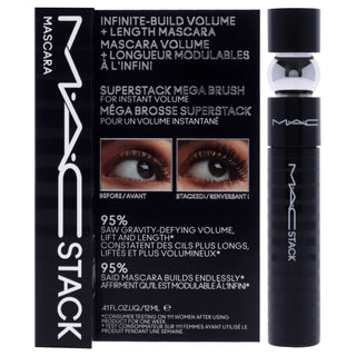 MAC Stack Superstack Mega Brush Mascara - Black by MAC for Women - 0.41 oz Mascara