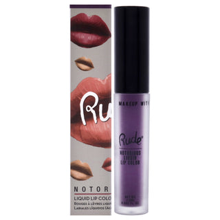 Rude Cosmetics Notorious Liquid Lip Color in Madly Mental - Long Lasting Lipstick for Women - 0.1 oz