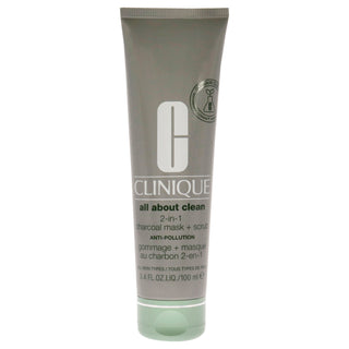 All About Clean 2-In-1 Charcoal Mask Plus Scrub by Clinique for Women - 3.4 oz Scrub