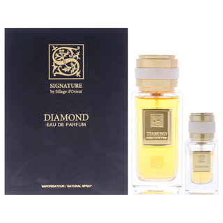 Diamond by Sillage d'Orient Unisex 3 Pc Gift Set: 3.4oz EDP Spray, 0.5oz EDP Spray, Funnel - Perfect Gift for any Occasion