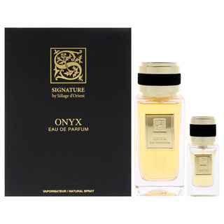 Onyx by Sillage d'Orient 3 Pc Gift Set - 3.4oz EDP Spray, 0.5oz EDP Spray, Funnel - Unisex Fragrance Gift Set
