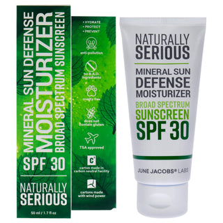 Naturally Serious Mineral Sun Defense Moisturizing Sunscreen SPF 30 - 1.7 oz for Unisex