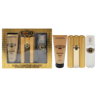 Cuba Prestige Legacy by Cuba for Men 3 Pc Gift Set - EDT Spray, Shower Gel, After Shave
