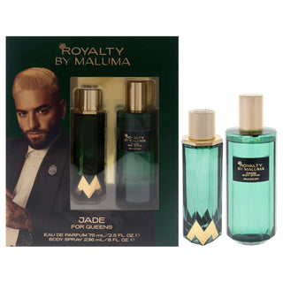 Jade by Royalty By Maluma for Women - 2 Pc Gift Set 2.5oz EDP Spray, 8oz Body Spray
