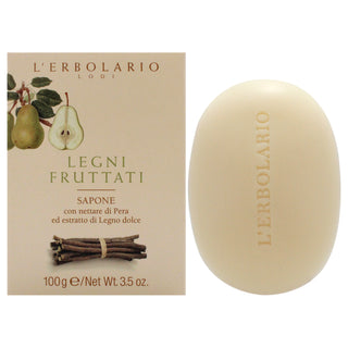 LErbolario Legni Fruttati Soap - Natural Unisex Body Soap - 3.5 oz