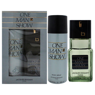 One Man Show by Jacques Bogart for Men - 2 Pc Gift Set 3.3oz EDT Spray, 6.6oz Body Spray