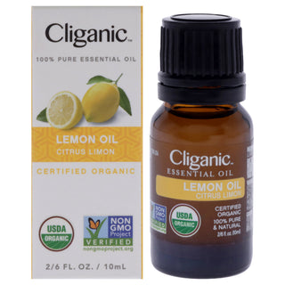 Cliganic Organic Lemon Essential Oil for Unisex - 0.33 oz, Pure & Natural Option for Aromatherapy