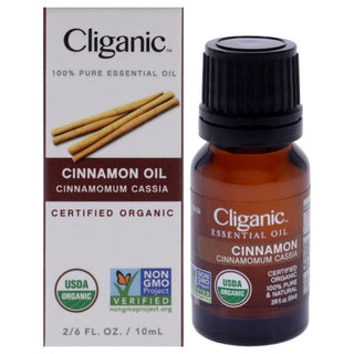 Cliganic Organic Cinnamon Cassia Oil for Unisex - 0.33 oz - Pure & Natural