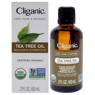 Cliganic Organic Tea Tree Oil for Unisex - 2 oz - Natural Skin Care Solution
