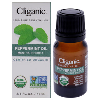 Organic Peppermint Oil for Unisex - Ultra-Refreshing Aromatherapy Essential Oil - 0.33 oz by Cliganic