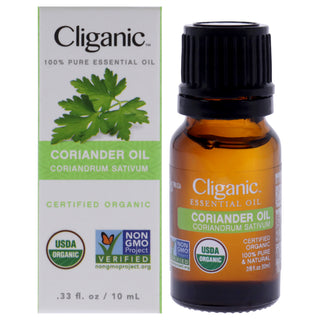 Organic Coriander Oil by Cliganic - 0.33 oz | Pure Essential Oil for Men and Women