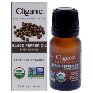 Organic Black Pepper Oil by Cliganic - 0.33 oz for Unisex