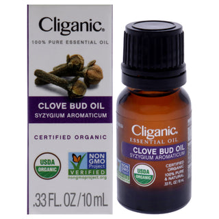 Organic Clove Bud Oil by Cliganic for Unisex - 0.33 oz - Pure & Natural Clove Essential Oil