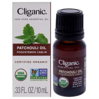 Organic Patchouli by Cliganic for Unisex - 0.33 oz Oil - Natural Aromatherapy Essential Oil Blend for Wellness