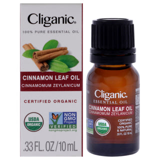 Organic Cinnamon Leaf Oil by Cliganic for Unisex - 0.33 oz - Pure Essential Oil