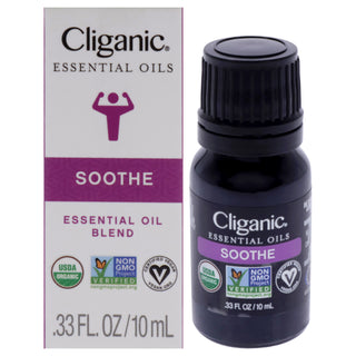 Organic Blend - Soothe by Cliganic for Unisex - 0.33 oz Oil | Calming and Nourishing Essential Oil Blend