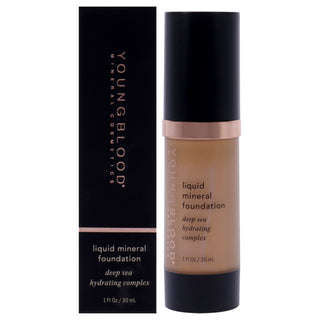 Youngblood Liquid Mineral Foundation in Nutmeg - Full Coverage Foundation for Women