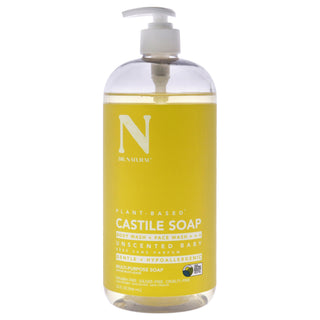 Dr. Natural Castile Liquid Soap - Unscented Baby - 32 oz - All-Natural Gentle Cleanser for Unisex