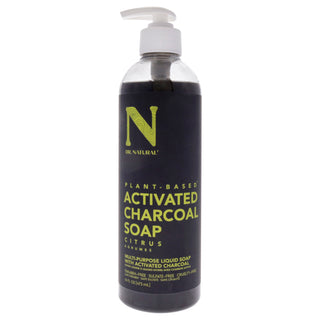Dr. Natural Activated Charcoal Liquid Soap - Citrus for Unisex - 16 oz - Refreshing Cleanser for All Skin Types