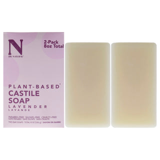 Dr. Natural Lavender Castile Bar Soap for Unisex - 2 x 8 oz Soap