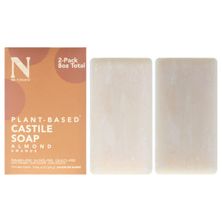 Dr. Natural Almond Castile Bar Soap for Unisex - 2 Pack of 8 oz Bars