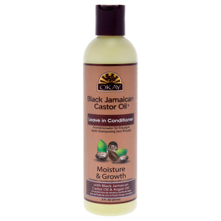 Okay Black Jamaican Castor Oil Leave In Conditioner - 8 oz Unisex Hair Conditioner