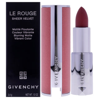 Le Rouge Sheer Velvet Matte Lipstick - 27 Rouge Infuse by Givenchy for Women - 0.12 oz Lipstick (Refillable)