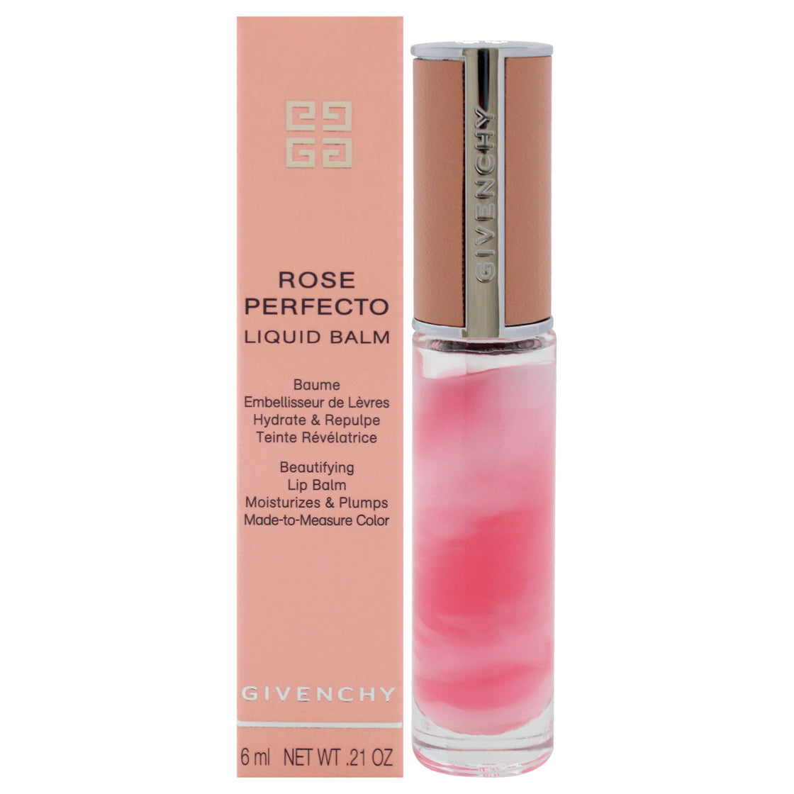 Rose Perfecto Tinted Liquid Lip Balm - 001 Pink Irresistible by Givenchy for Women - 0.2 oz Lip Balm