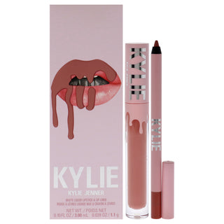 Matte Lip Kit - 802 Candy K by Kylie Cosmetics for Women - 2 Pc 0.10oz Matte Liquid Lipstick, 0.039oz Lip Liner
