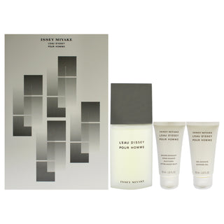 Issey Miyake Leau Dissey Pour Homme Men's 3 Piece Gift Set - 4.2oz EDT Spray, 1.6oz Shower Gel, 1.6oz After Shave