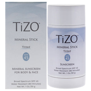 Tizo Mineral Stick Tinted SPF 45 Sunscreen for Women - 1 oz, Broad Spectrum Protection