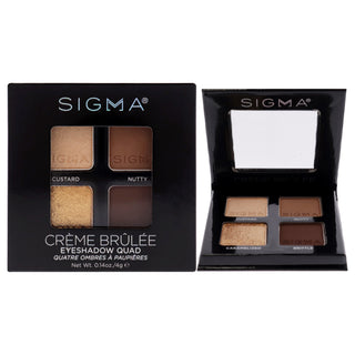 SIGMA Eyeshadow Quad - Creme Brulee for Women - 0.14 oz Eye Shadow